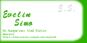 evelin simo business card